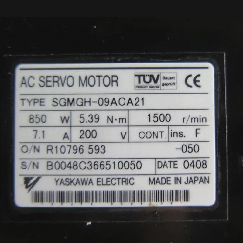 

Tested Working AC Servo Motor SGMGH-09ACA21