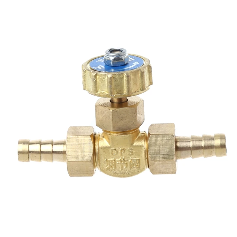 Elbow Brass Needle 8mm standard Propane Gas hose Adjuster Barbed Spigots 1 host sale