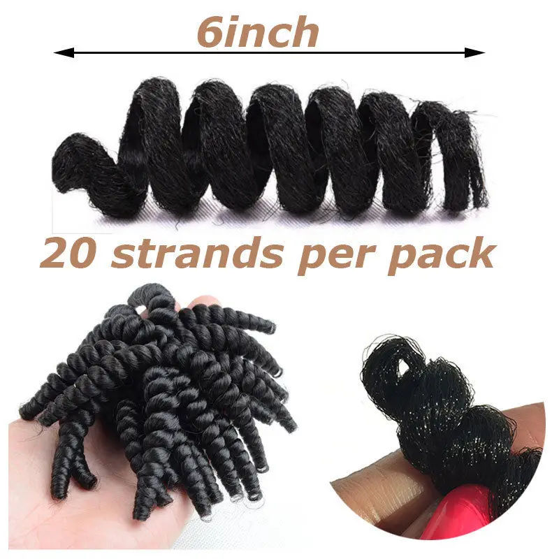 HAIRRO Short Ombre Jumpy Wand Curl Crochet Braids 20 Roots Jamaican Bounce Synthetic Crochet Hair Extension for Black Women