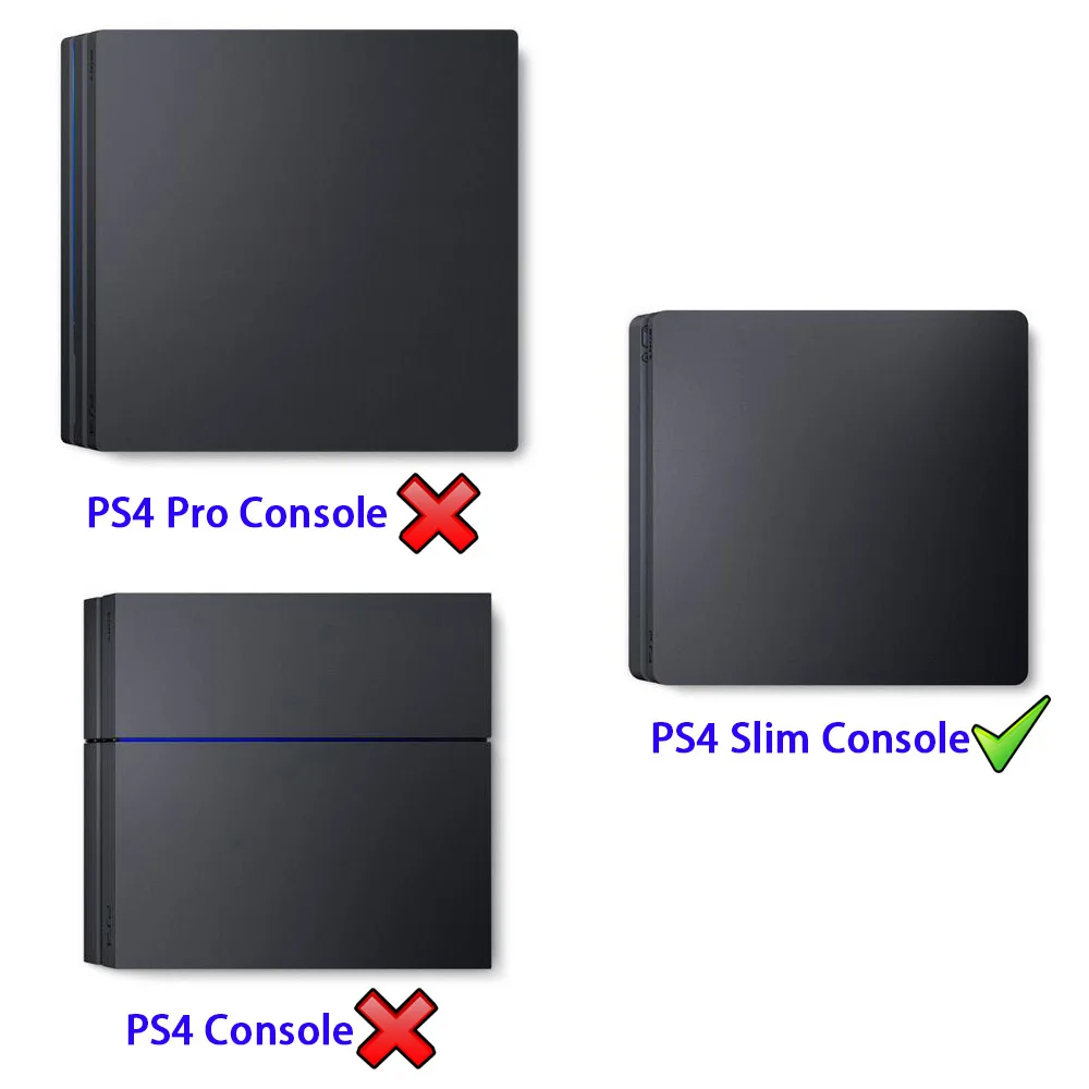 eXtremeRate Black Horizontal Dust Cover for PS4 Slim Console, Soft Neat Lining Dust Guard for PS4 Slim Console