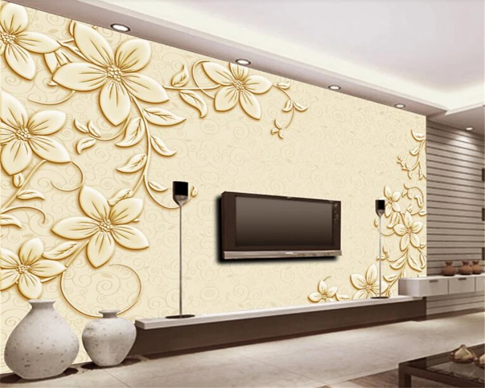 

Beibehang Custom wallpaper mural stereoscopic embossed pattern vine Luxury living room wall murals 3d wallpaper papel de parede