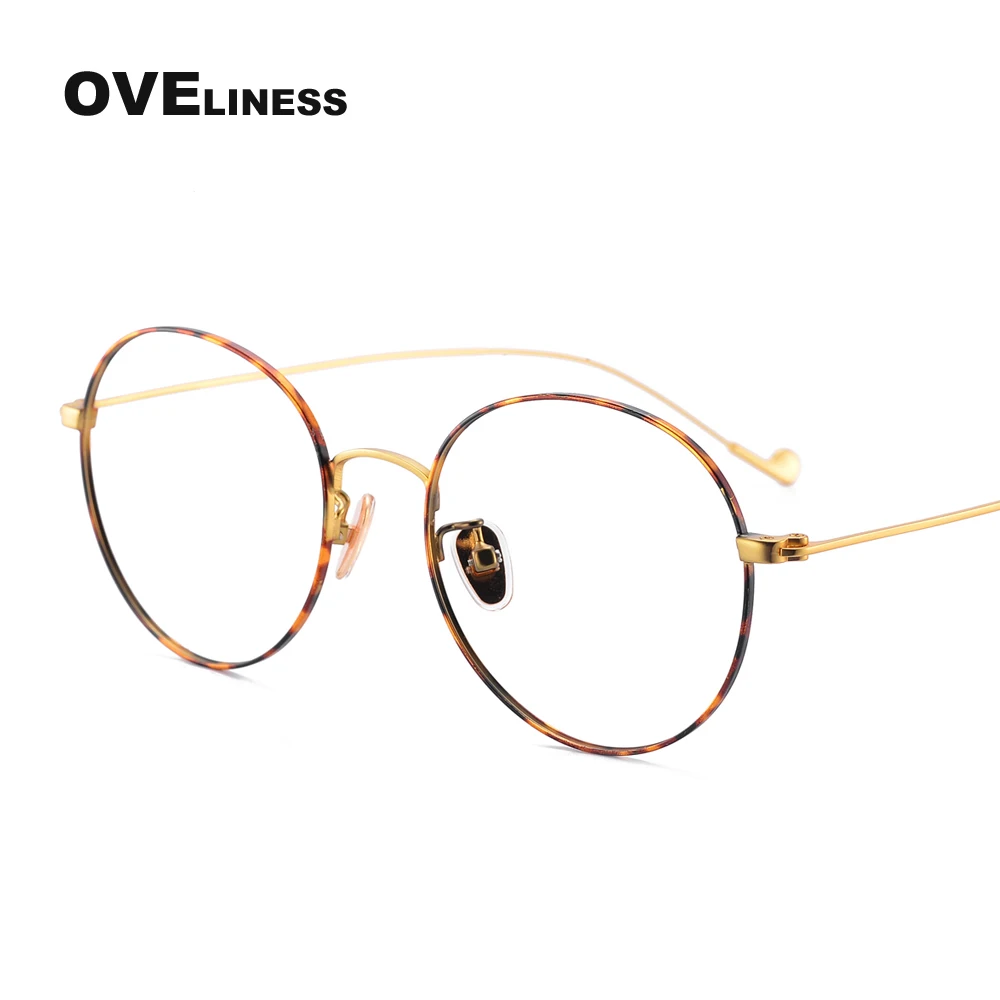 metal eyeglasses frame Retro glasses frame women vintage Optical myopia prescription round glasses Clear Lens eye glasses woman image 2