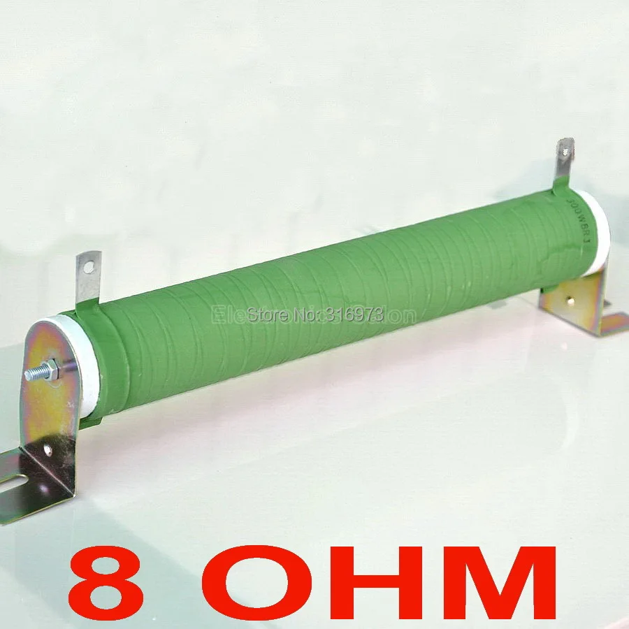 8 ohm 300 Watts Non-inductive Wirewound Coated Ceramic Tube Resistor,  Audio Amplifier Dummy Load, 300W.