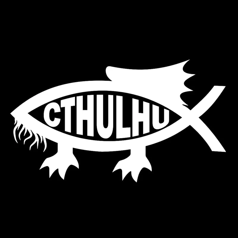 13.7cm*7.8cm Cthulhu Fish Fashion Car Sticker Decor Vinyl Decal S4-0297