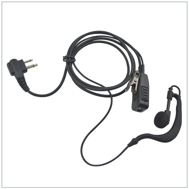 Hot Sale M Plug G-hook Headphone Earpiece with finger PTT for Motorola CP200 CT450 P040 GP68,Hytera TC-500, PX-508,Kirisun S780