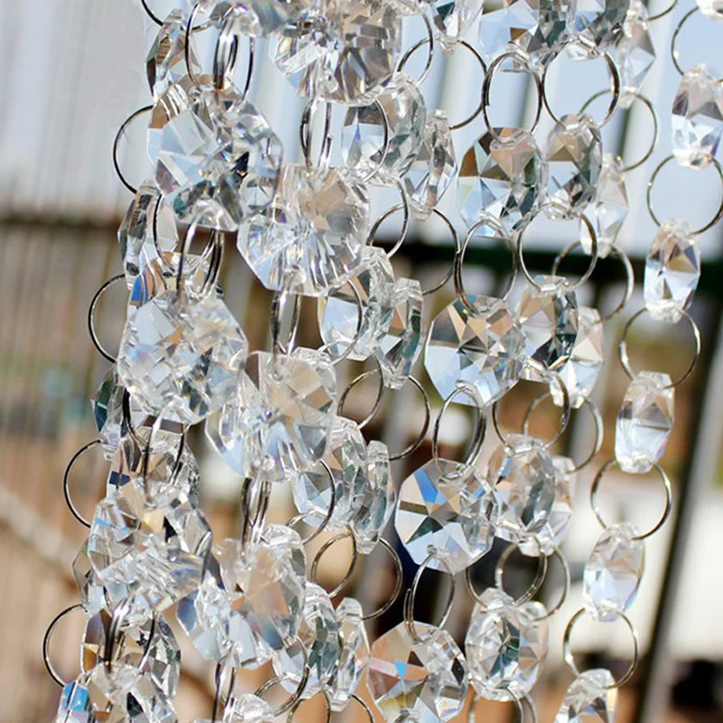 30 strips Transparent crystal glass beads Curtain Wedding decoration supplies living room partitions home decorations