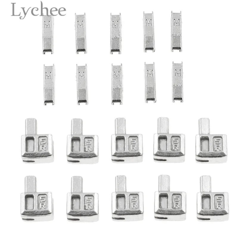 Lychee Leven 10 Sets Metalen Reparatie Rits Stopper Open Einde Rits Stopper Diy Naaien Rits Accessoires Voor Kleding