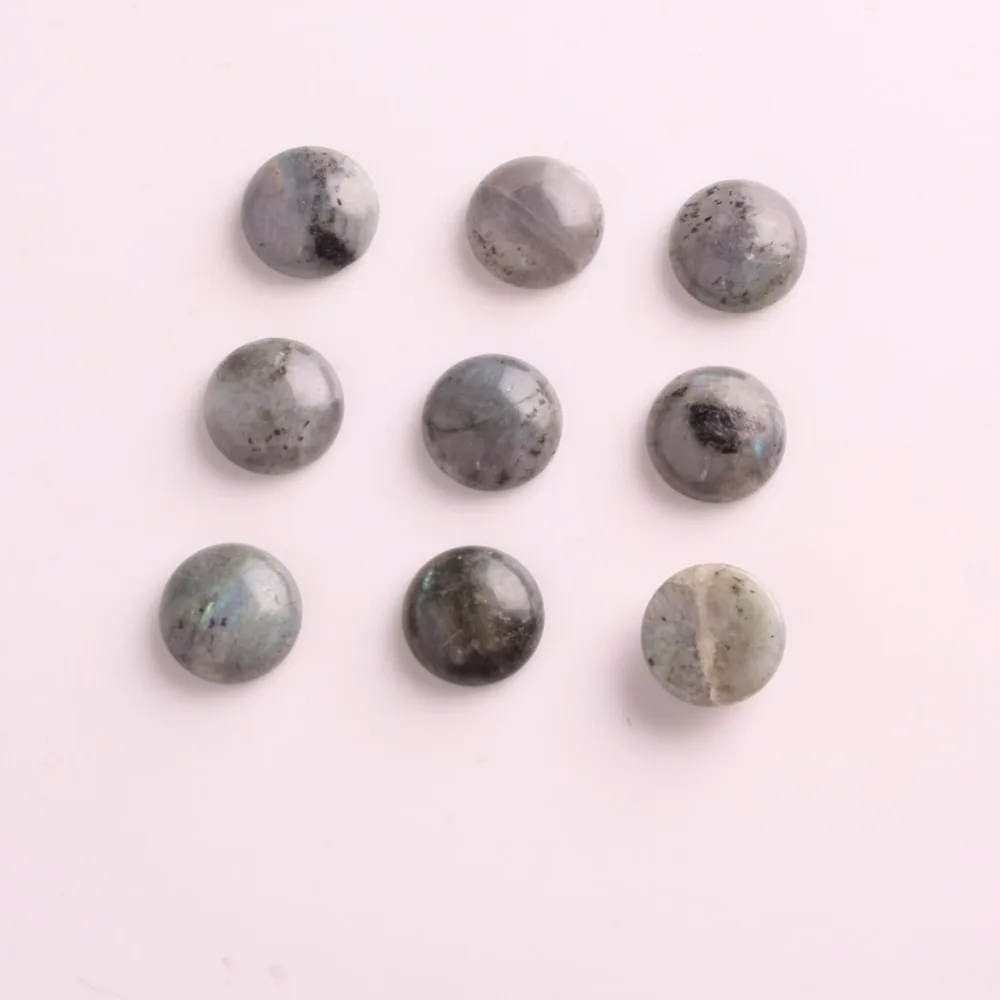 Wholesale 24pcs/lot Round 16mm Spectrolite Cabochon Semi Precious Loose Stone Rings Cabochon For Jewelry Making Free Shopping