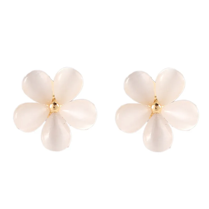 JIOFREE NEW Fashion Flower Opal Clip on Earrings Without Piercing for Women Jewelry Wholesale