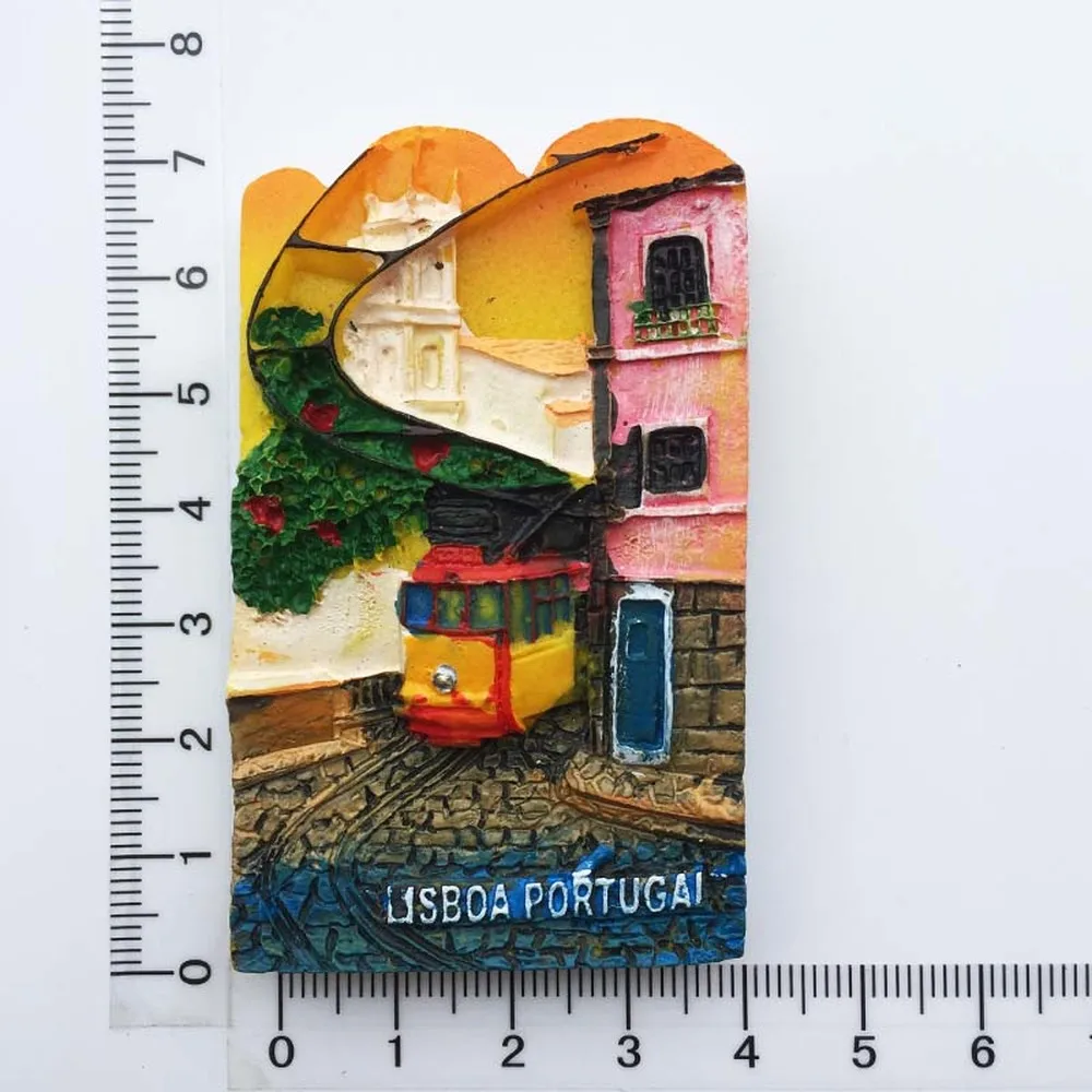 BABELEMI Resin 3D Fridge Magnet Lisbon Portugal Landscape Refrigerator Magnets Travel Souvenirs Home Decoration