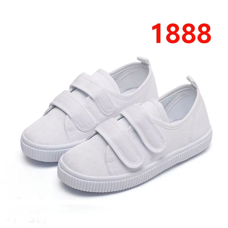 Classic White Canvas Shoes For Girls Boys Children Sport Shoes Breathable Sneakers Boys&Girls Soft Kids School Shoes Size 22-33