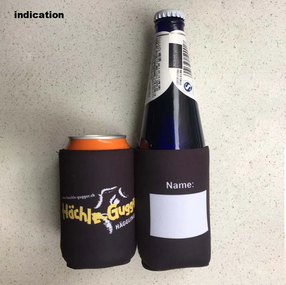 500pcs/lot Customized Your Logo Neoprene Stubby Holders Sublimated Coolers Wedding Gift Customize For Birthday Party Bar Picnic