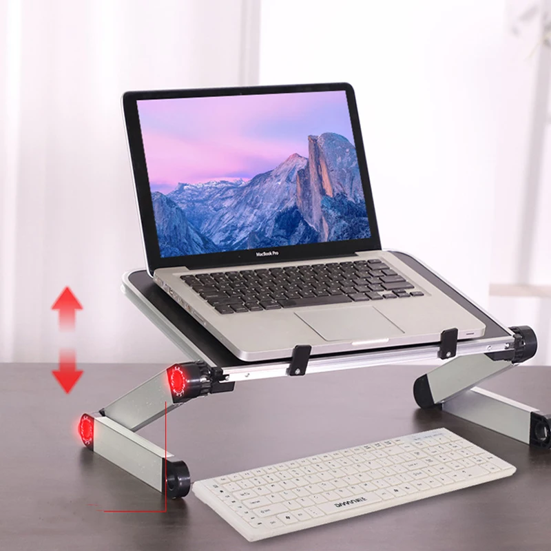 Table Stand Laptop Stand Ergonomic Notebook 360 Degree Rotation Portable Folding Desk Bed Holder For Macbook Lenovo Dell Acer