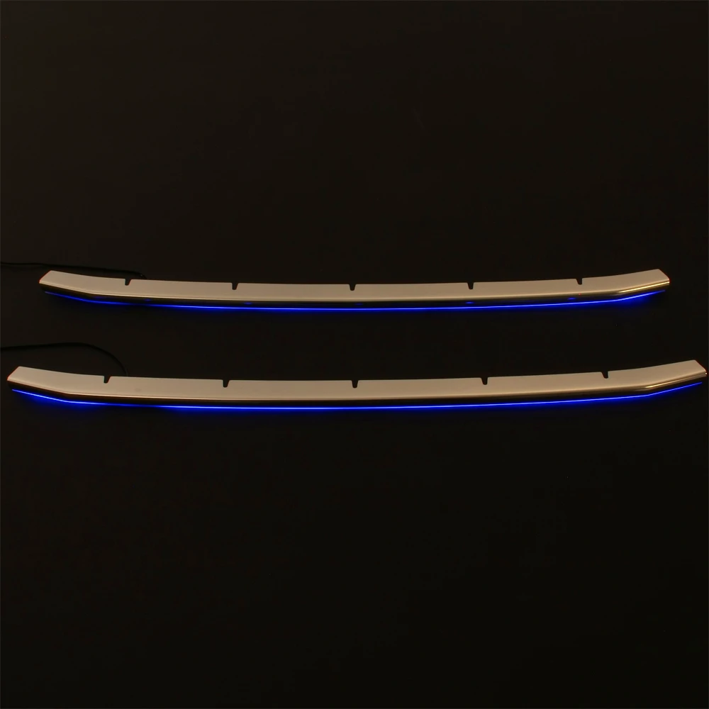 2pcs Blue Led Illuminated Front Bumper Grill Trim Car Styling Cover Accessories For Toyota Alphard 30 2015 UP