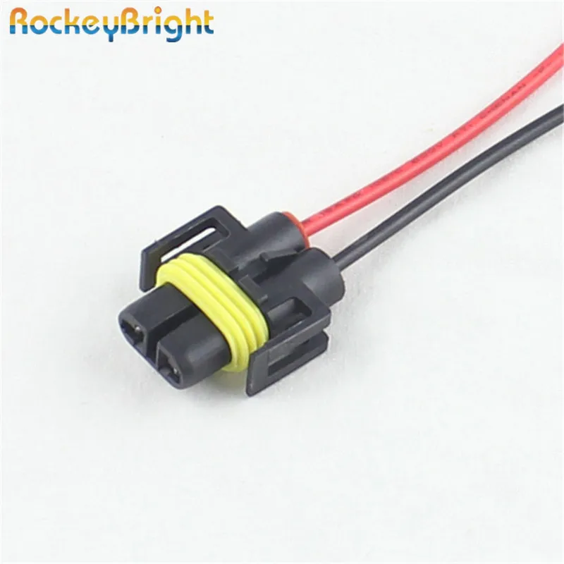 Rockeybright 50pcs H8 H11 led bulb holder H11 H8 881 led fog bulb connector socket wiring harness wire connector plug holder