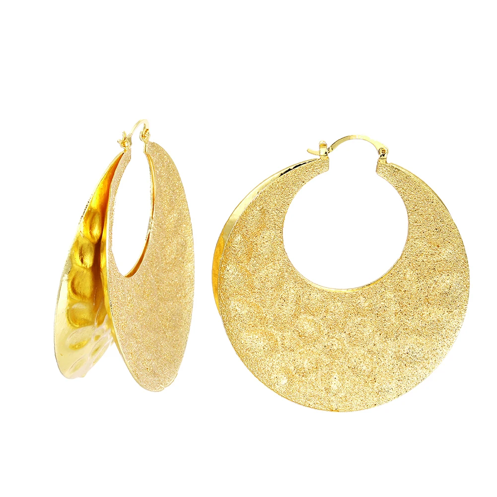 Ethlyn New Fashion Senegal Earrings Jewelry Geometric Gold Color Round Earrings for Africa  Women Girls  Best Gift E63