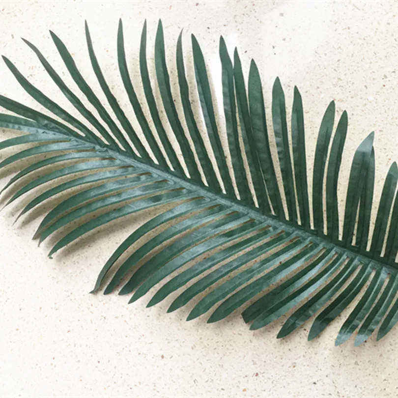 10pcs Artificial Leaves Simulation Plants Fake Palm Tree Leaf Greenery for Floral Arrangement Accessory Part