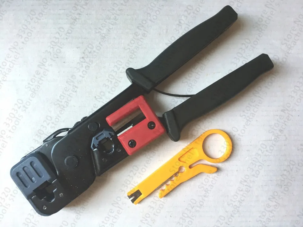 Multifunctional Network Crimping Tool RJ45 RJ11 RJ12 Wire Cable Crimper Crimp Cutting Stripper PC Network Hand Tool Pliers