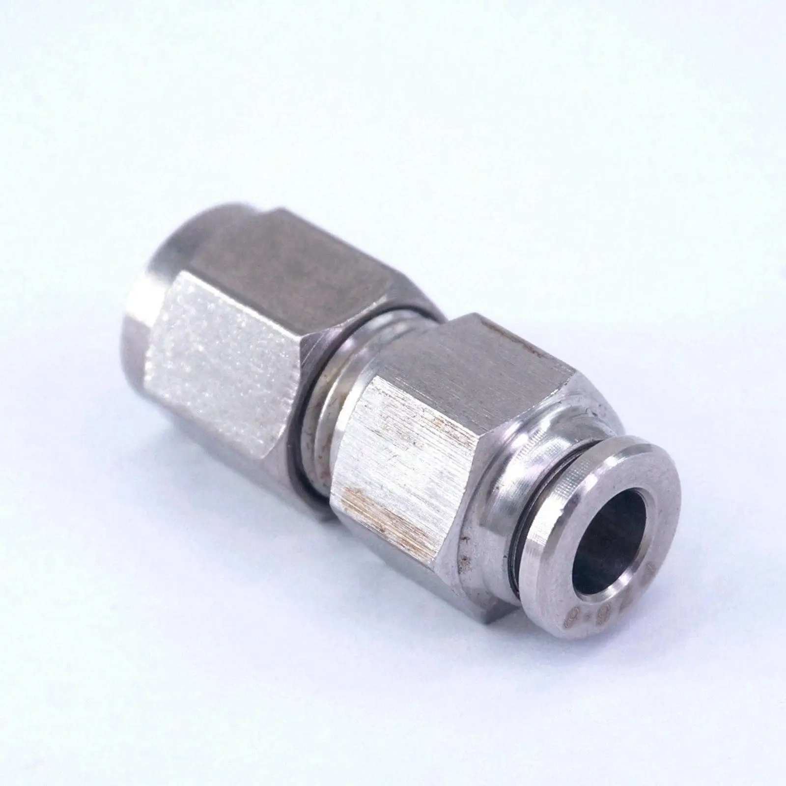 Fit Tube O.D 6mm 304 Stainless Steel Pneumatic Air Compression Push in Fitting Quick Connector Antioxidation