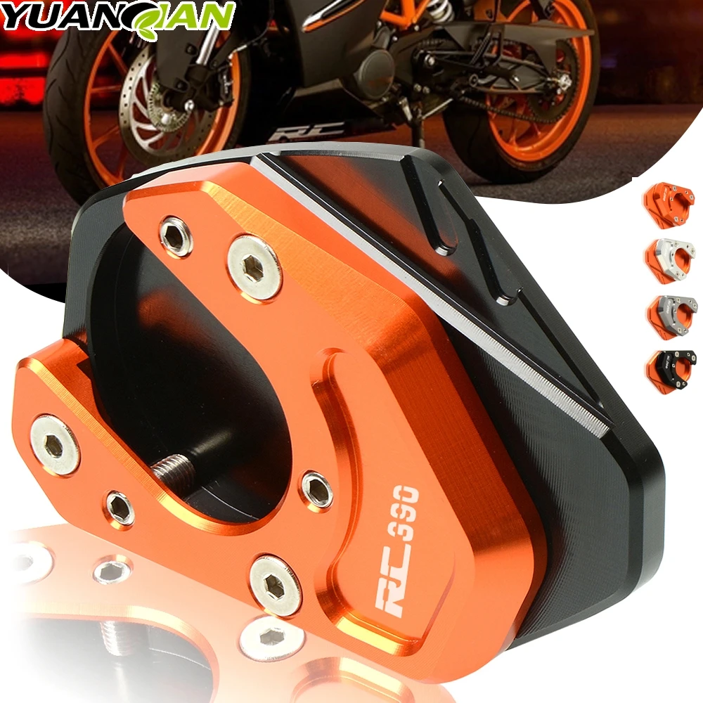 

FOR RC390 LOGO Kickstand Side Stand Plate Extension For RC 125 200 390 690 Enduro SMC 950 990 Adventure Supermoto