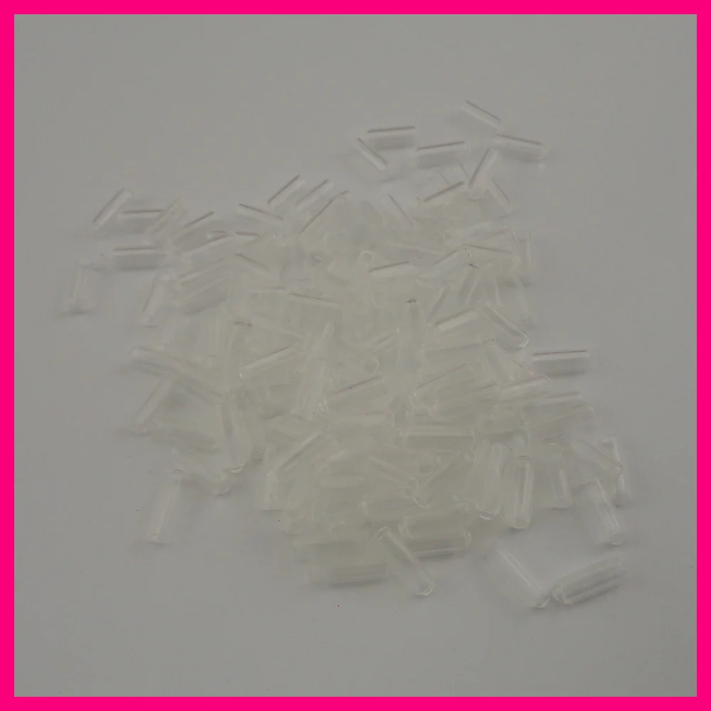 200PCS Medium Size inner 3.5mm Clear Rubber tips for the end of 4mm,5mm Metal headbands to protect from hurt,Hairbands ends