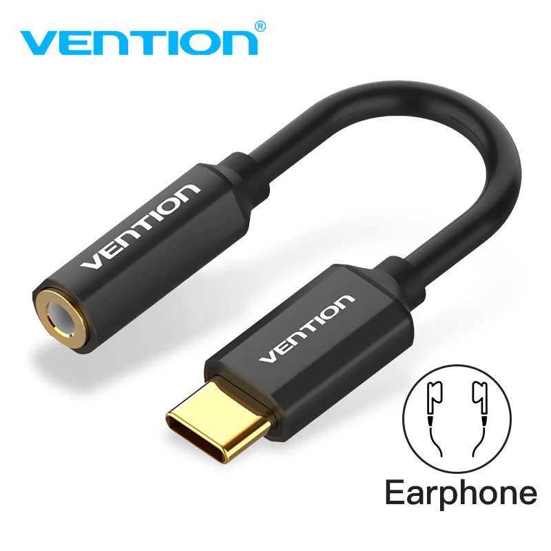 Vention Type C 3.5 Earphone Adapter USB C Male to 3.5mm Female Jack for Xiaomi 6 Mi6 MIX 2 Huawei Mate10 P20 Pro AUX Audio Cable