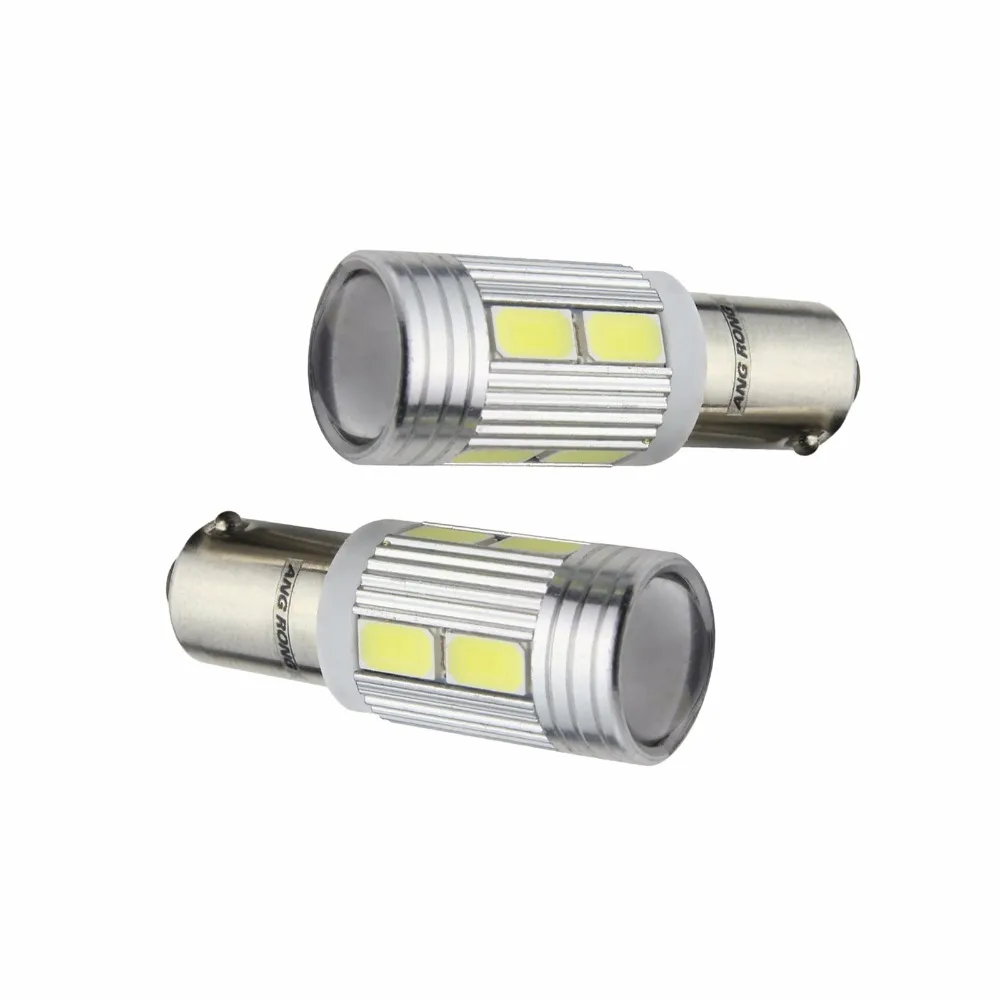 ANGRONG 10x BAX9s H6W 10 SMD LED 433 434 Bulb Indicator Reverse Parking Side Light White(CA231x10)