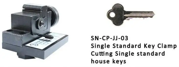 Full Key Clamps Work For SEC E9 Key Cutting Machine Dimple Single-side Tubular Hu162t FO21 FO19 BMW9 TOY2 VA2 Engraved Key Clamp