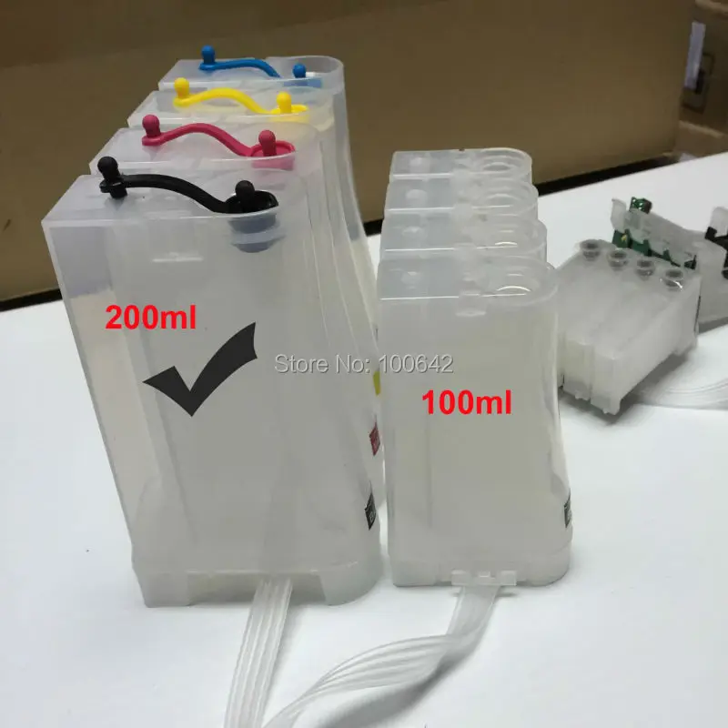 YOTAT High capacity 200ML tank CISS ink cartridge T1411 T1412 T1413 T1414 for Epson ME32 ME320 ME Office 900WD Office 960WD