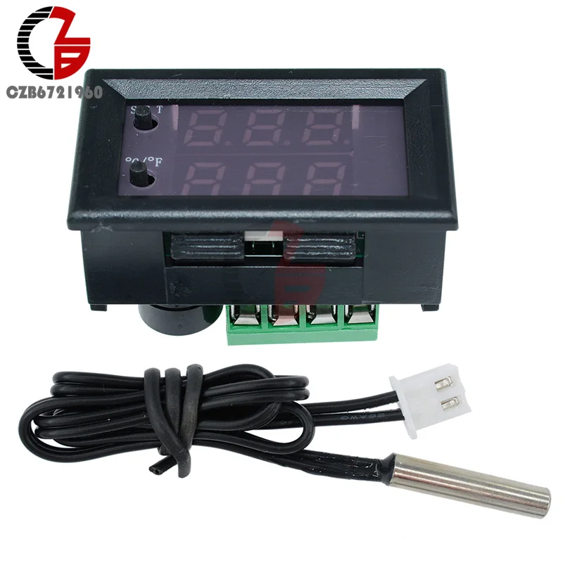 DC 12V LED Digital Thermostat Celsius Fahrenheit Dual Mode Display Temperature Controller W1209 WK Waterproof NTC Sensor Probe