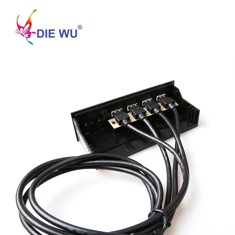 4 USB 3.0 hub USB front panel 20 Pin Connector Adapter Bracket cable Computer accessories for PC Motherboard cable