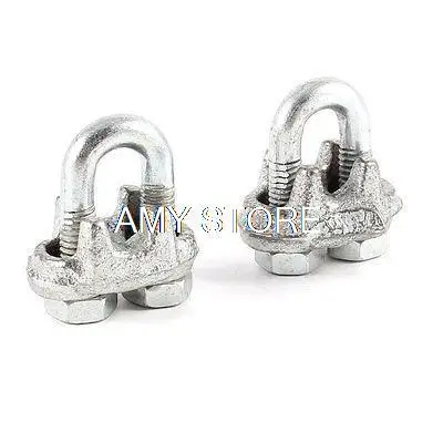 5.5mm Male Thread Metal U Bolt Clamp Clips for 6mm 15/64