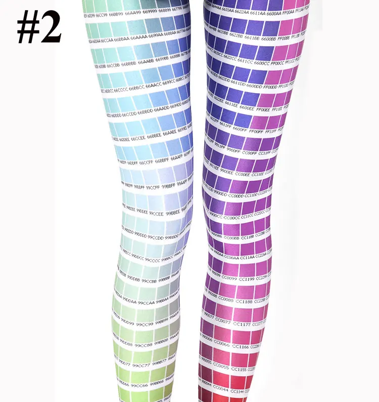 Mallas de Fitness para mujer, Leggings de media 3D, 13 colores, primavera e invierno, 2017