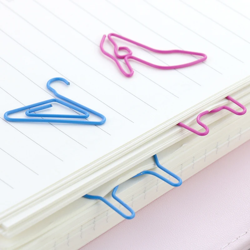 TUTU Modellering Paperclips Hoge hakken hangers kleren Drop Shape blauw rood Gekleurde Bookmark Memo Clip H0111