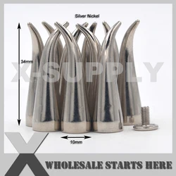 (10x34mm) Dragon Claw Silver Screw Back Spike Stud/Brass Material,used for Leather Craft,Jeans,Hats,Shoes