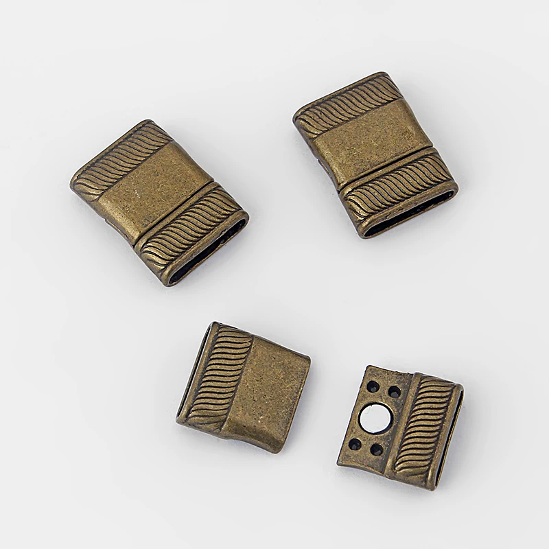 3sets 16*3mm Hole Flat Strong Magnetic Clasp Carved Grain For Diy Bracelet Jewelry Making Accessories Components Bijoux