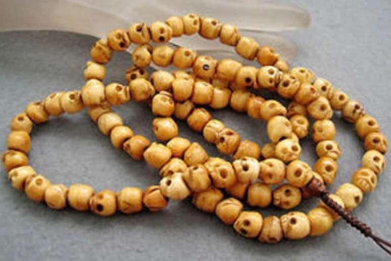 jewelry Women Gift word Love 10MM shopping! Wholesale cheap Classic 108 Skull Beads Buddhist Prayer Mala Necklace Natural Color