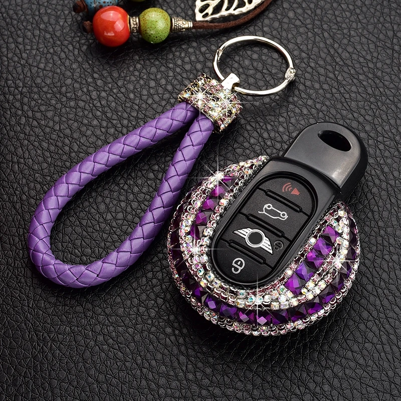 Gift High Quality Luxury Diamond Key Cover Shell For BMW MINI Cooper F56 F55 F54 F60 R55 R56 R59 R60 R61 ONE S Clubman Key Case