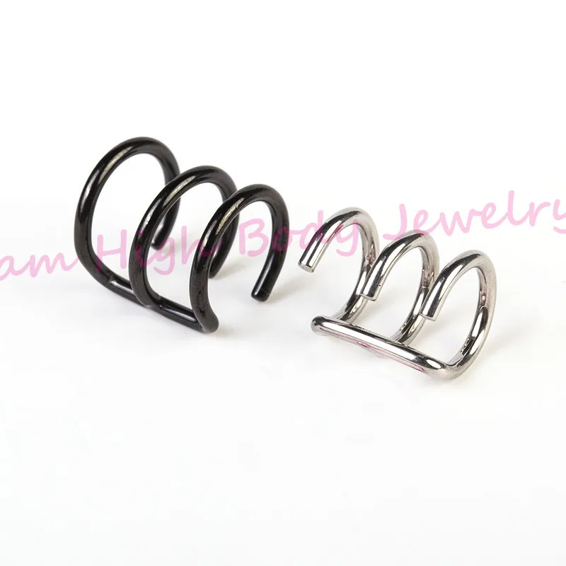 

Clip On Ear Cuff Earring Wrap No Piercing 316l Stainless steel Black Gothic Punk Rock New Simple Wholesale free Ship