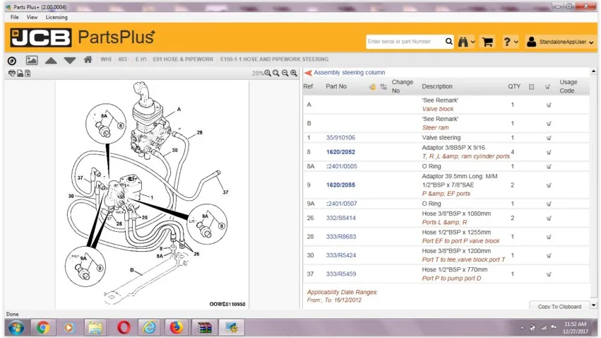 JCB Service Parts Pro 2.00+ Service Manual 2017+keygen+hard disc