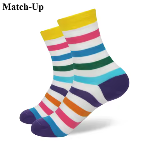 Match-Up Girl Combed Cotton Brand Socks Women Funny Cotton Socks 21 Colors