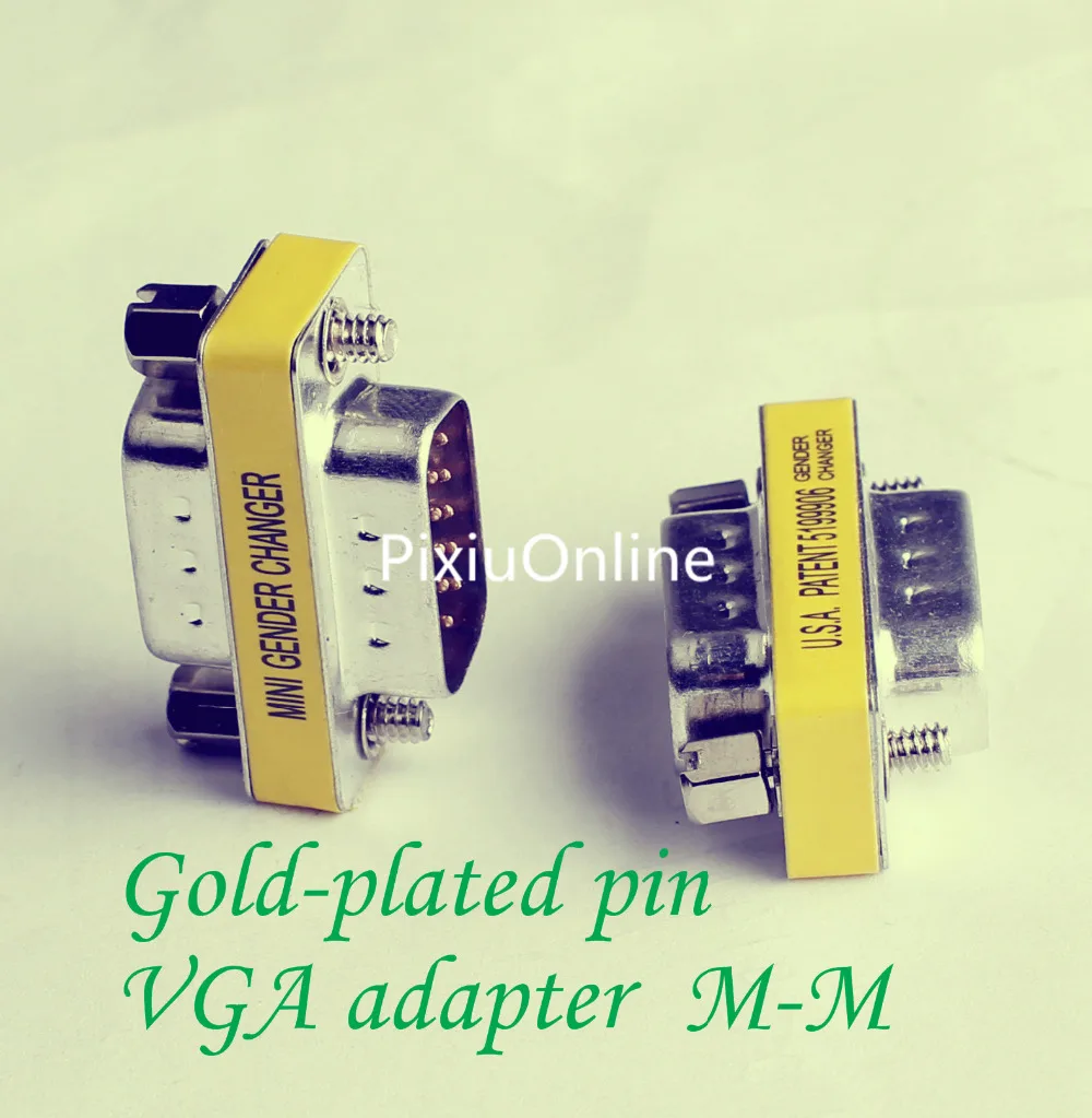 

1PCS/LOT YT372B VGA adapter Extended conversion connector Male to Male Gold-plated pin 15 PIN match 15 PIN Free Shipping