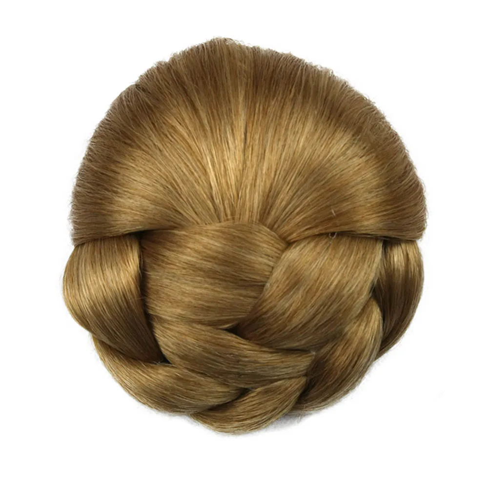 

Gres Heat Resistant Fiber 6 Colors Women Clip-in Braided Chignon Synthetic Hair Buns for Brides