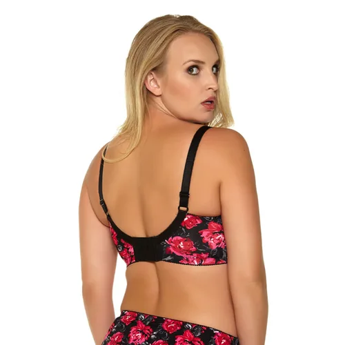 Imagen 2 del producto Ropa interior para mujer, sujetador Bralette de pecho grande, Push Up, lencería Sexy con encaje e impresión, Copa 3/4, talla grande D-DD-DDD-E-F-G 32-46