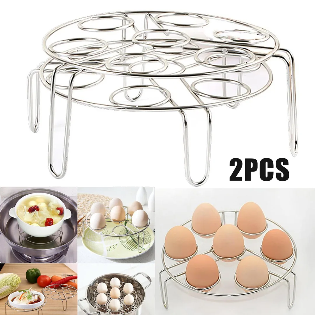 

2Pcs/SET Kitchen Steamer Rack Instant Pot Egg Vegetable Cooker Holder Heater