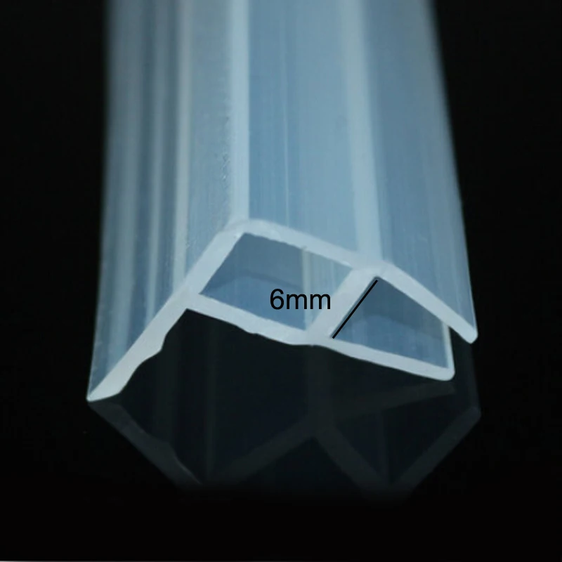 

3 meters shower glass door silicone rubber sealing strip weatherstrip for 6mm glass