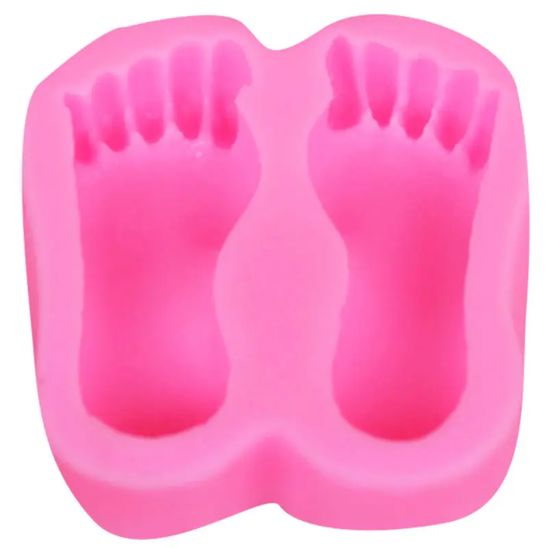 M569 Baby Feet Candle Moulds Soap Mold Kitchen-Baking Resin Silicone Form Home Decoration 3D DIY Clay Craft Wax-Making