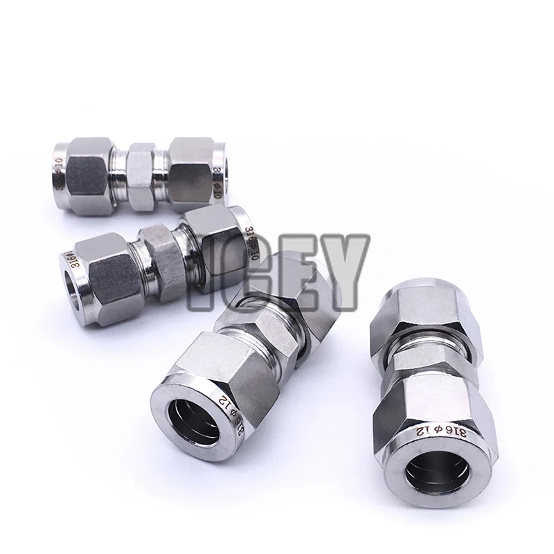 Sleeve Connector SS304 Direct Connector Double Clip Socket Joint 3 6 8 10mm 1/8