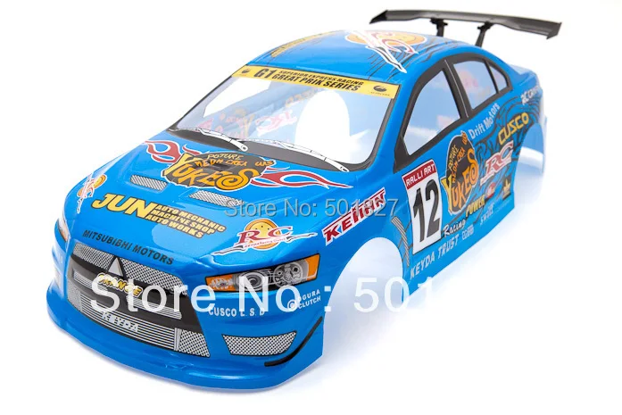 

YUKALA rc parts PVC painted body shell for 1/10 R/C Car Shell body 190mm Blue