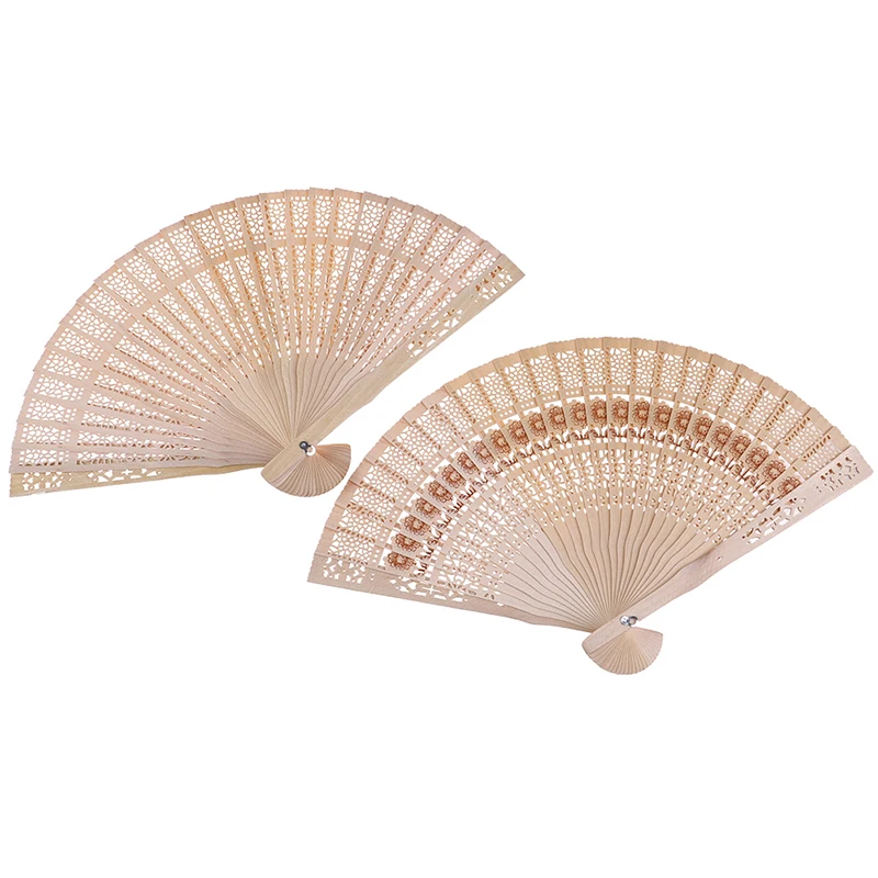 Chinese Japanese Folding Fan Original Wooden Hand Flower Bamboo Pocket Fan For Home Decor Decoracion Fiestas